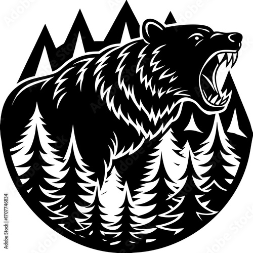 bear vinyl ready vector illustration