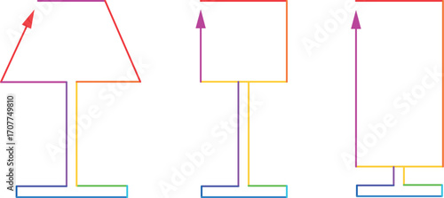 simple lamp icons, electrics and light, thin line icons of lighting and interior, colored thin line icons with arrows