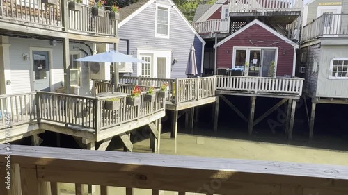 Kennebunkport Stilt Structures in Tidal River Basin 