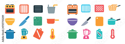 Colorful Kitchen Icons