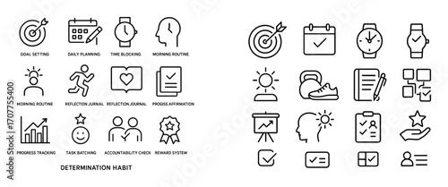 Minimalist Habit Icons