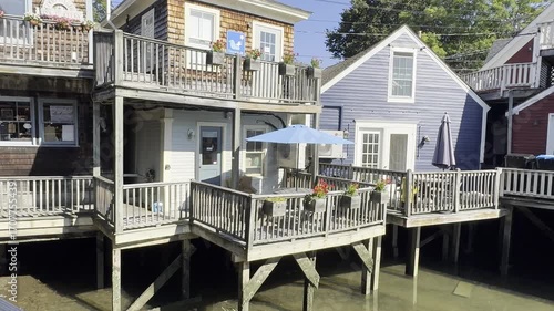 Kennebunkport Stilt Structures in Tidal River Basin 
