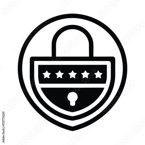 Password Reset Lock Icon Flat Ui