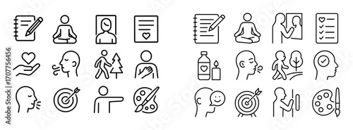 Self-Acceptance Icons Grid
