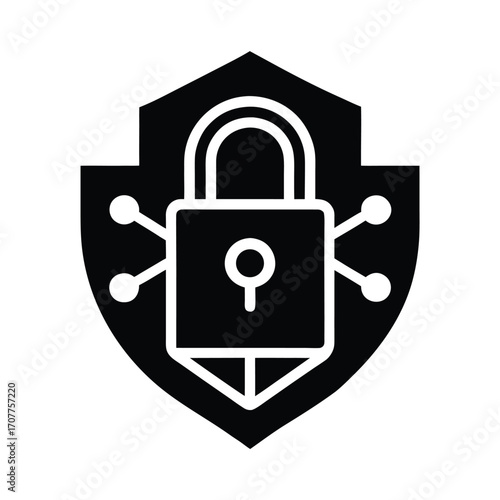 Secure Api Lock Icon Modern Vector