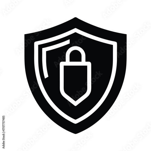 Secure App Shield Icon Flat Ui