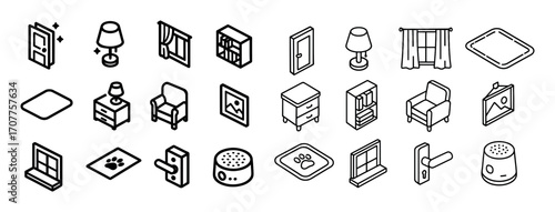 Isometric Bedtime Icons