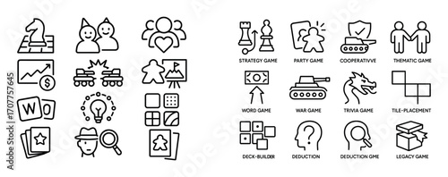 Minimalist Boardgame Icons