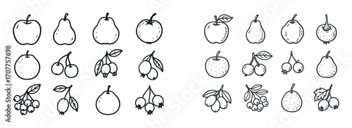 Hand-drawn Fruit Icons