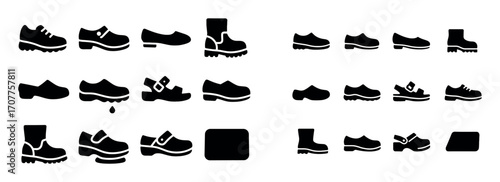 Hairdresser Footwear Icons
