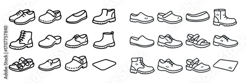Hairdresser Footwear Icons