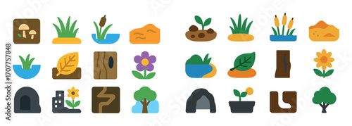 Insect Habitats Icons