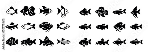Isometric Fish Icons