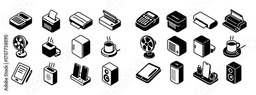 Isometric Office Appliances