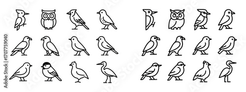Minimalist Bird Icons