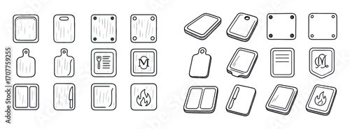 Kitchen Board Icon Set