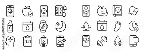 Minimal Health App Icons