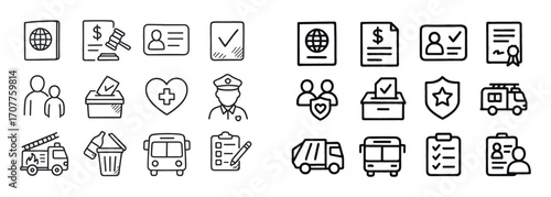 Government Services Icons