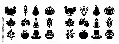 Thanksgiving Icons Grid