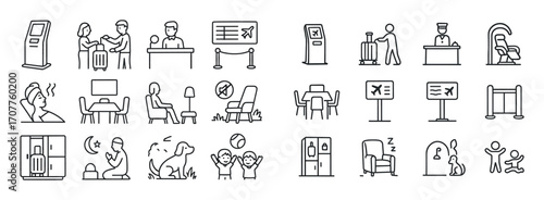 Airport Lounge Icon Grid