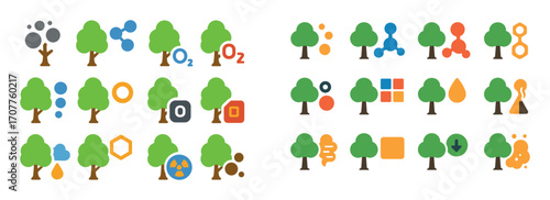 Colorful Air Purification Icons