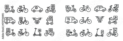 Pizza Delivery Icons
