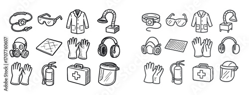 Electronics Safety Gear Icons