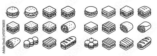 Sandwich Icons Grid