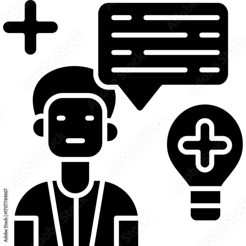 Positive Thinking Icon Vector Element