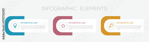 Infographic design template. 5 step column infographic template  can be used for workflow layout, diagram, annual report, web design. Vector illustration. 