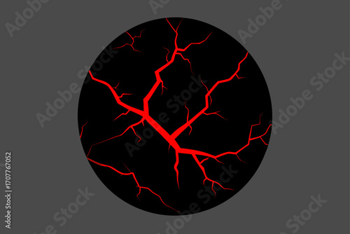 marble with glowing orange veins black
