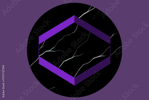 marble with lava like veins black