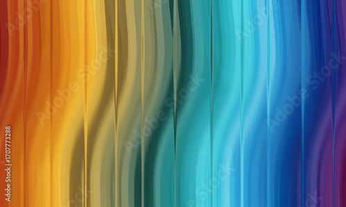 Colorful abstract background with vertical lines and smooth wavy gradient