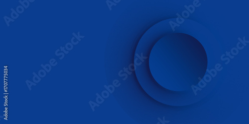 Abstract trendy gradient shapes composition elegant hipster futuristic | Modern one side 3d geometric circle shape navy-blue colour background | Vector illustration