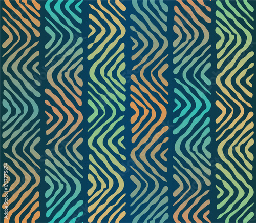 Line Doodle Seamless Pattern 17 - Zigzag Lines 1