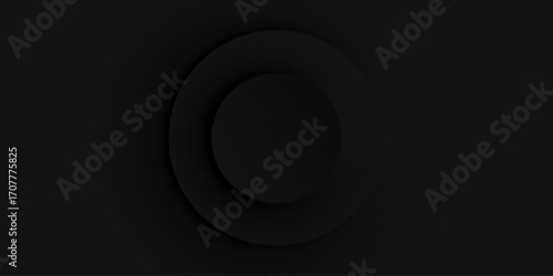 Abstract trendy gradient shapes composition elegant hipster futuristic | Modern 3d geometric circle shape black colour background | Vector illustration