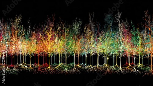 Neurotransmitter concept art showing synaptic chemical transmission.