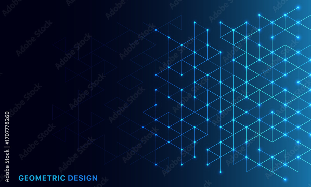 Fototapeta premium Abstract technology background with a geometric pattern of triangle shapes