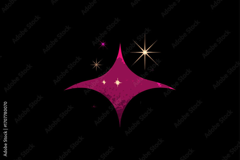 Obraz premium Black Sparkle Background With Neon Shimmer Effect