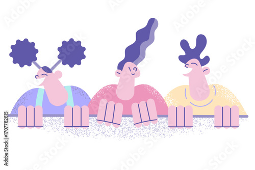 Happy childhood, copy space text concept