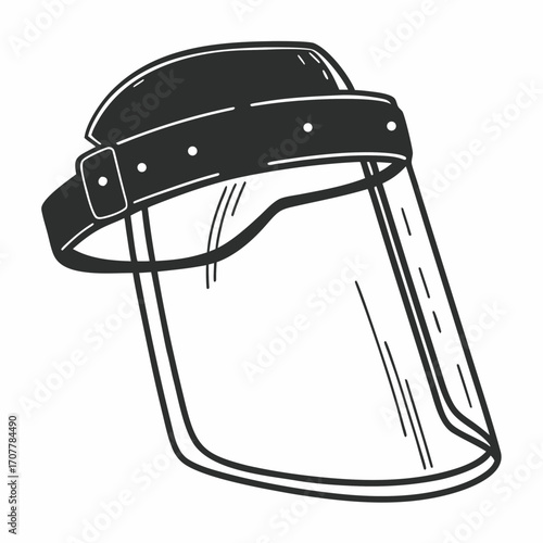 Face shield with adjustable strap for protection protective shield safety equipment