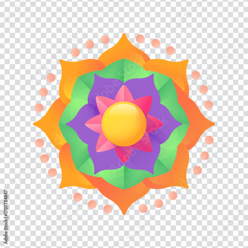Mandala Icon Design Variation