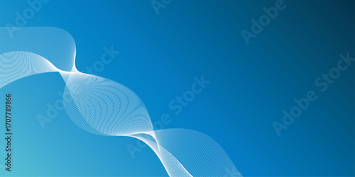 Thin line modern futuristic concept wave with gradient background | Abstract background design with thin blending stroke with sky blue color