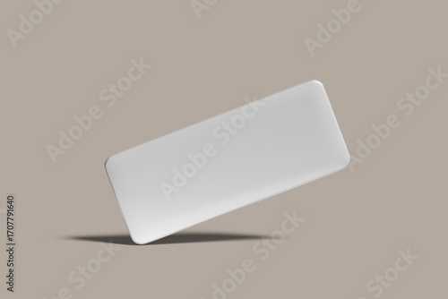 Metal Name Tag Logo Blank Mockup