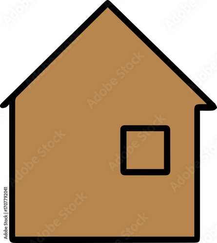 Minimalist Line Art Modern House 
