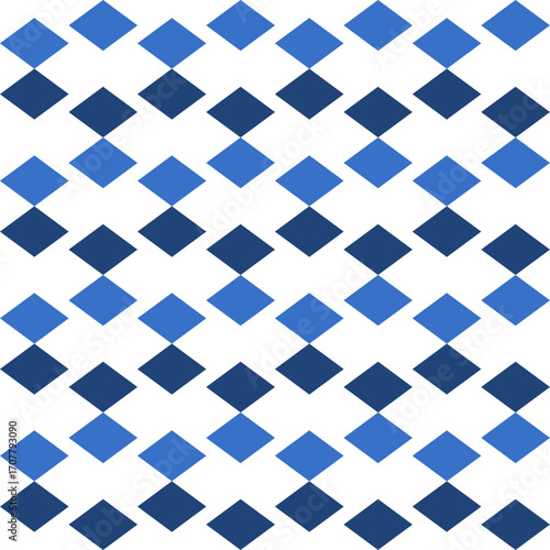 blue gray diamond repeat horizontal strip pattern, checkerboard, replete image design for fabric printing