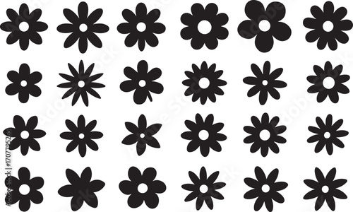 Floral Silhouette Pattern: A captivating pattern of stylized flower silhouettes offers a versatile design element, perfect for adding a touch of nature to your creative projects.