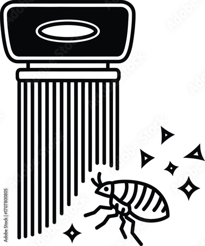 Bed bug detection and removal using vacuum cleaner illustration