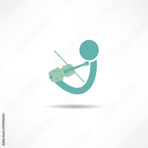Musical performance with a violinist showcasing art and skill in a creative design style