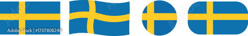 
Swedish flag. National flag of Sweden
